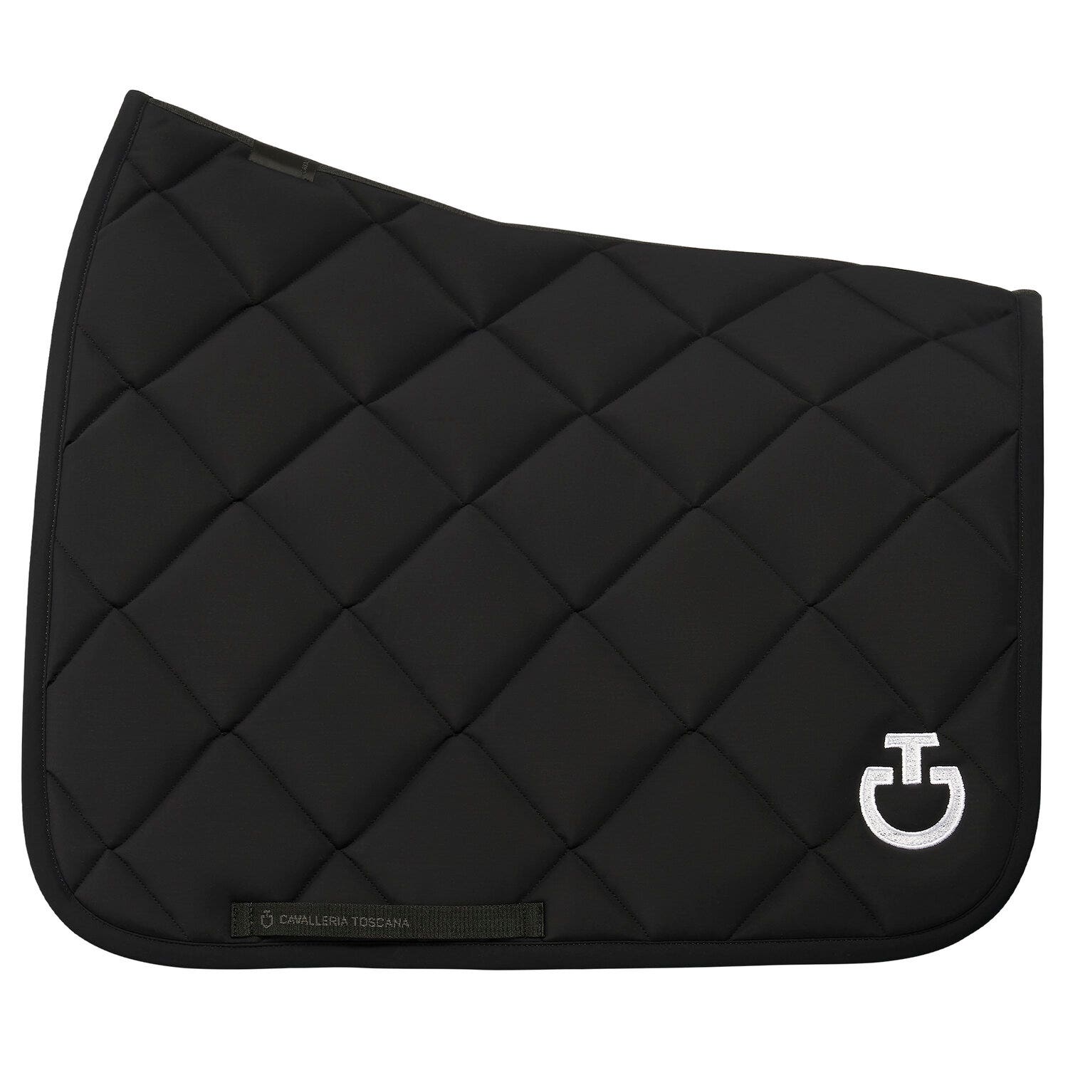 Cavalleria Toscana Diamond Quilted Jersey Dressage Saddle Pad BLACK-1