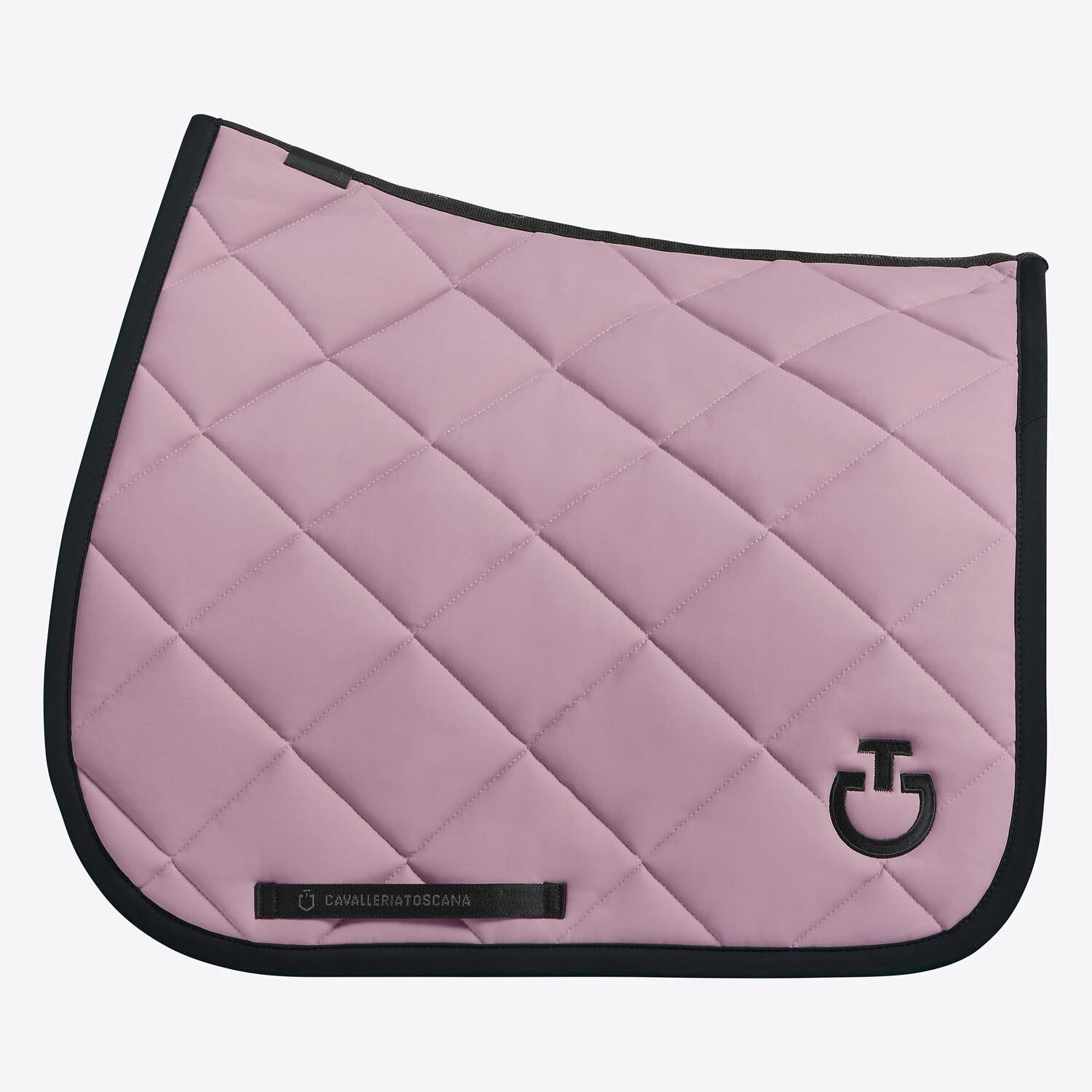 Cavalleria Toscana Cavalleria Toscana Dressage Saddle Pad in Quilted Jersey GRAPE SHAKE/BLACK-1