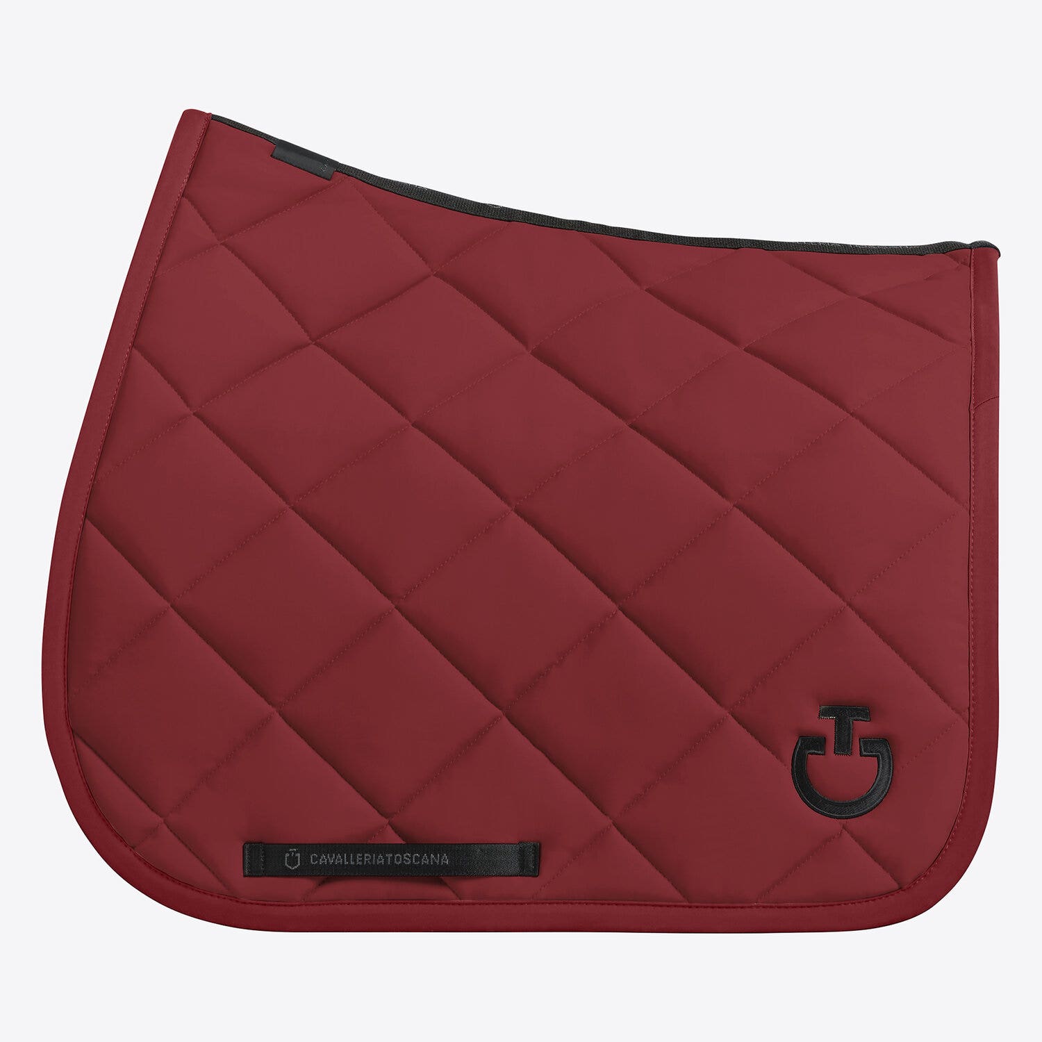 Cavalleria Toscana Cavalleria Toscana Dressage Saddle Pad in Quilted Jersey BORDEAUX-1