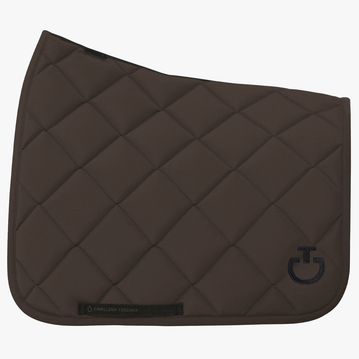 Diamond-quilted dressage saddle pad in jersey