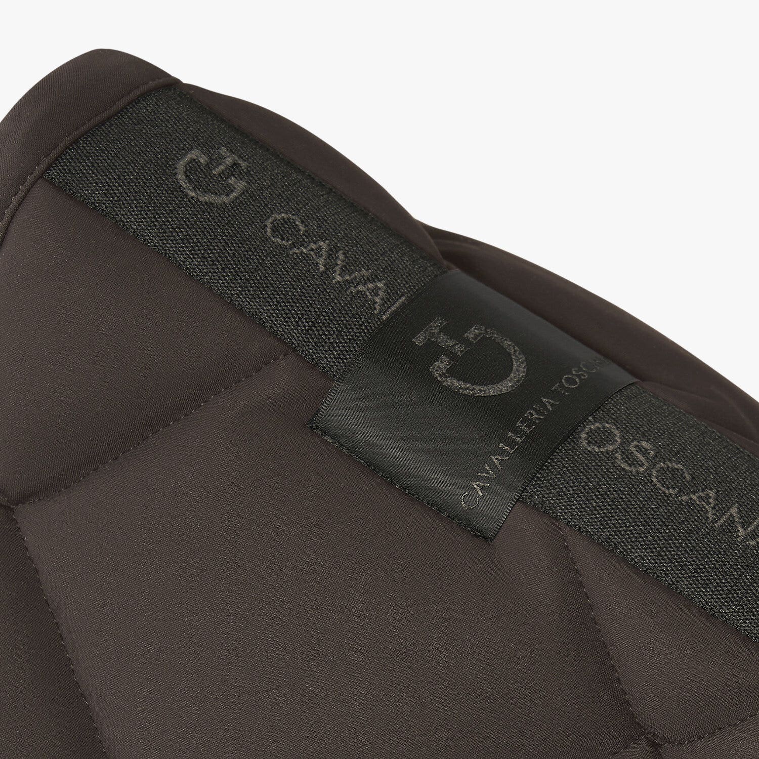 Diamond-quilted dressage saddle pad in jersey