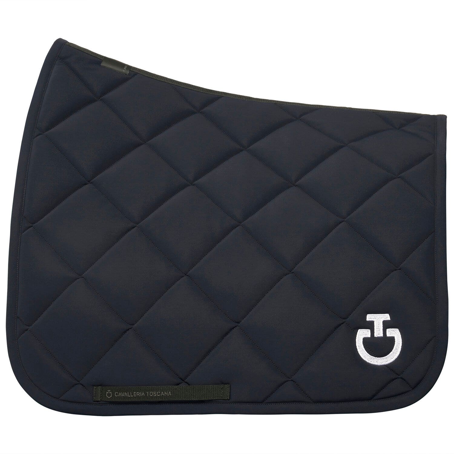Cavalleria Toscana Cavalleria Toscana Dressage Saddle Pad in Quilted Jersey NAVY-1