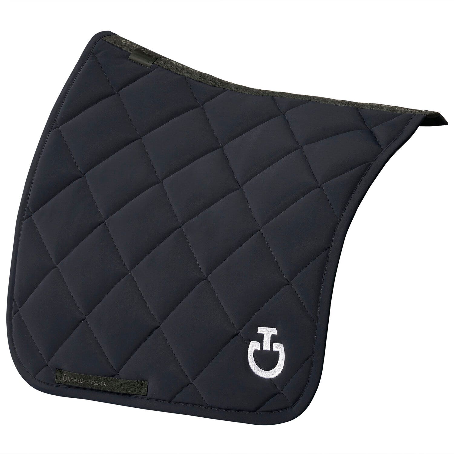 Cavalleria Toscana New Circular Quilted Jersey Saddle Pad Black Copper
