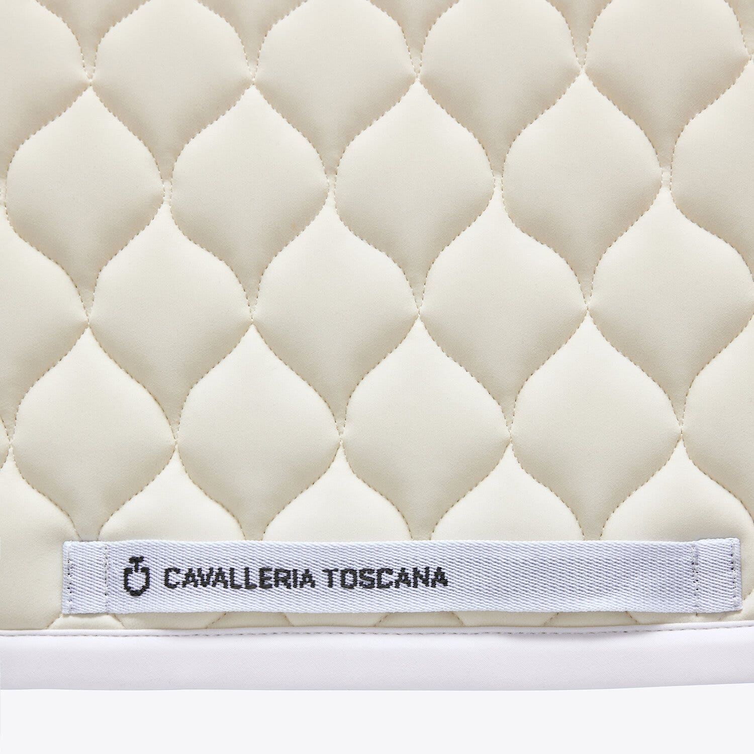 Cavalleria Toscana Sottosella da salto con trapuntatura circolare Off-White / WHITE-3
