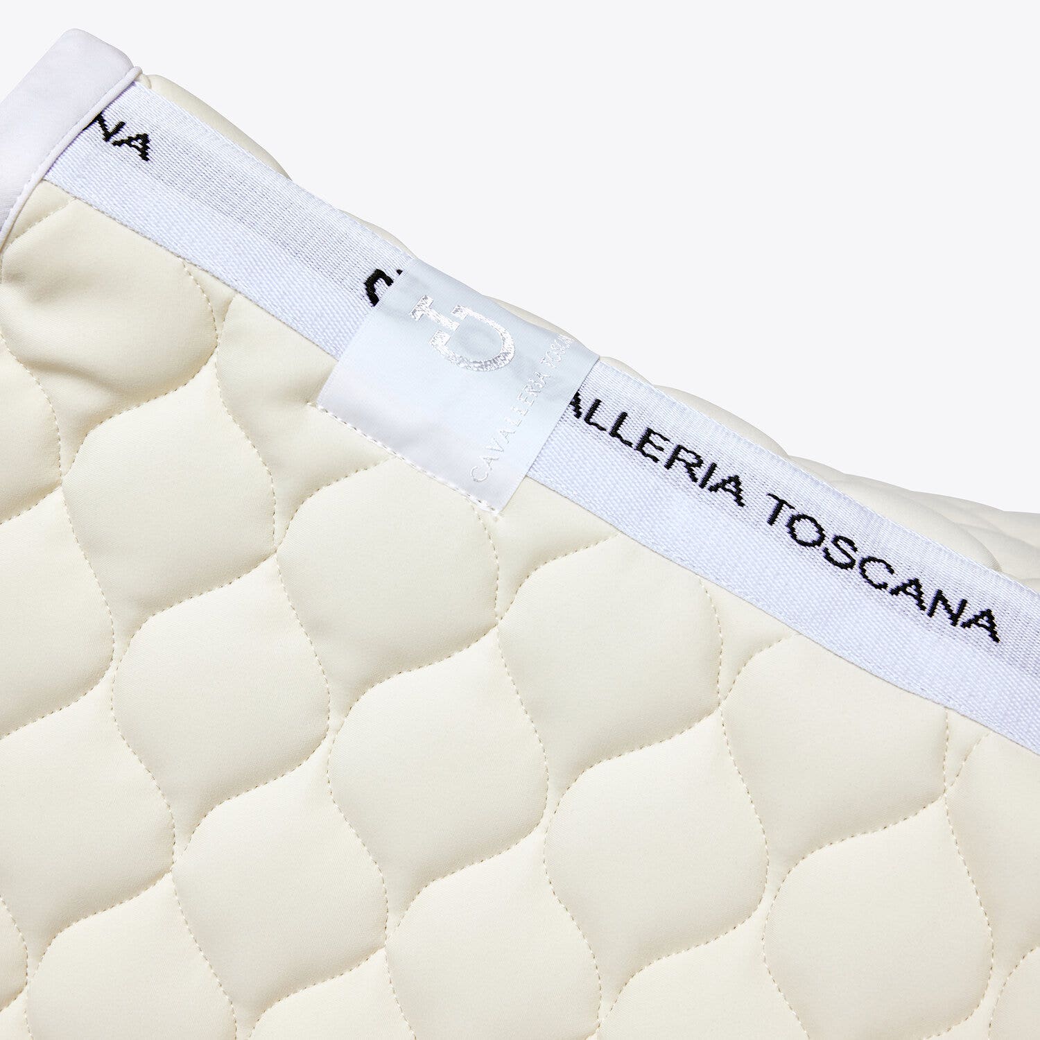 Cavalleria Toscana Sottosella da salto con trapuntatura circolare Off-White / WHITE-4