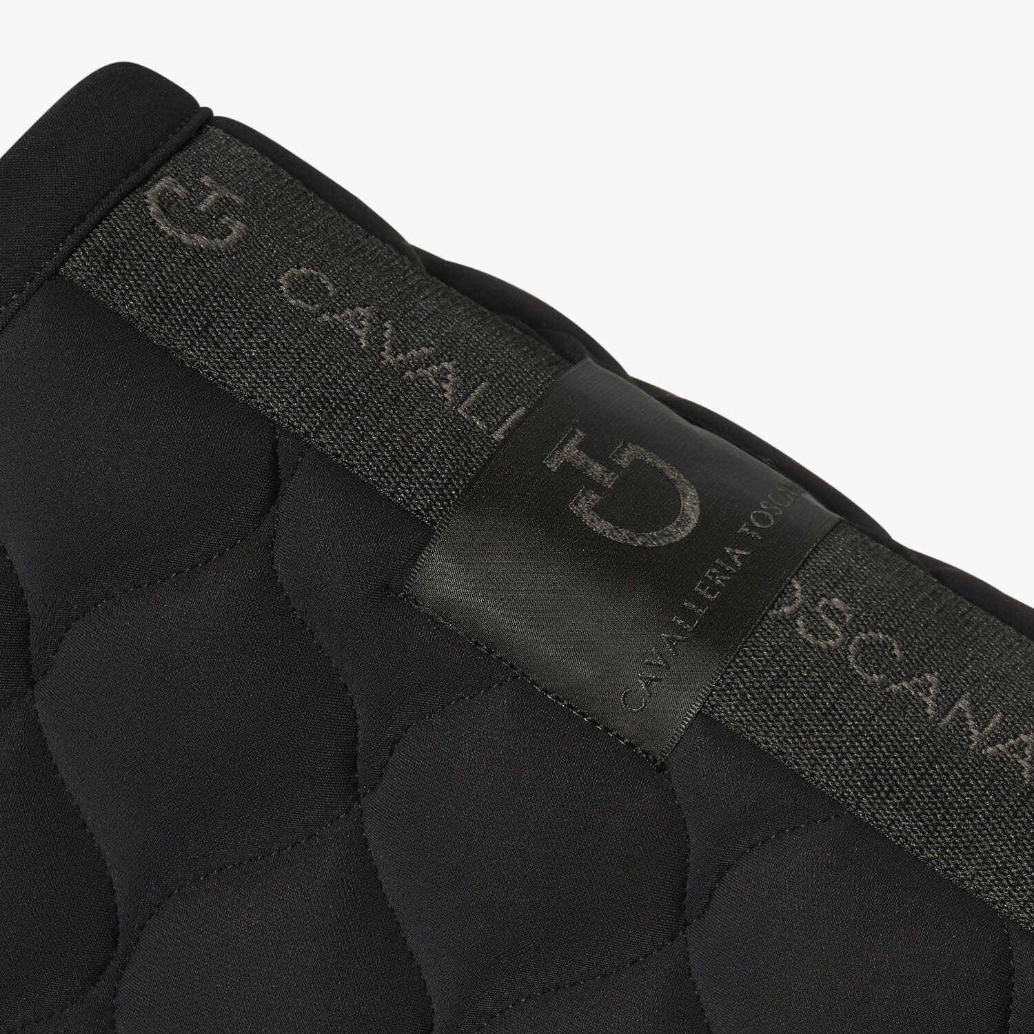 Cavalleria Toscana Circular-quilted jumping saddle pad BLACK-2