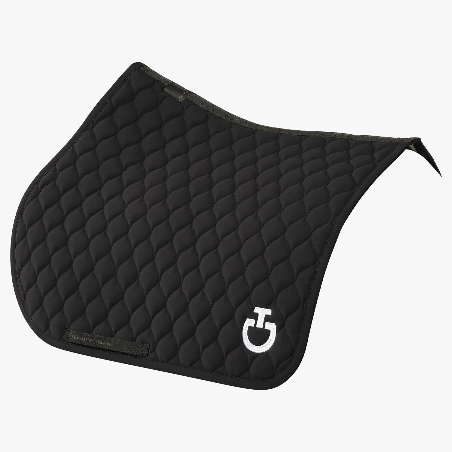 Cavalleria Toscana Circular-quilted jumping saddle pad BLACK-3