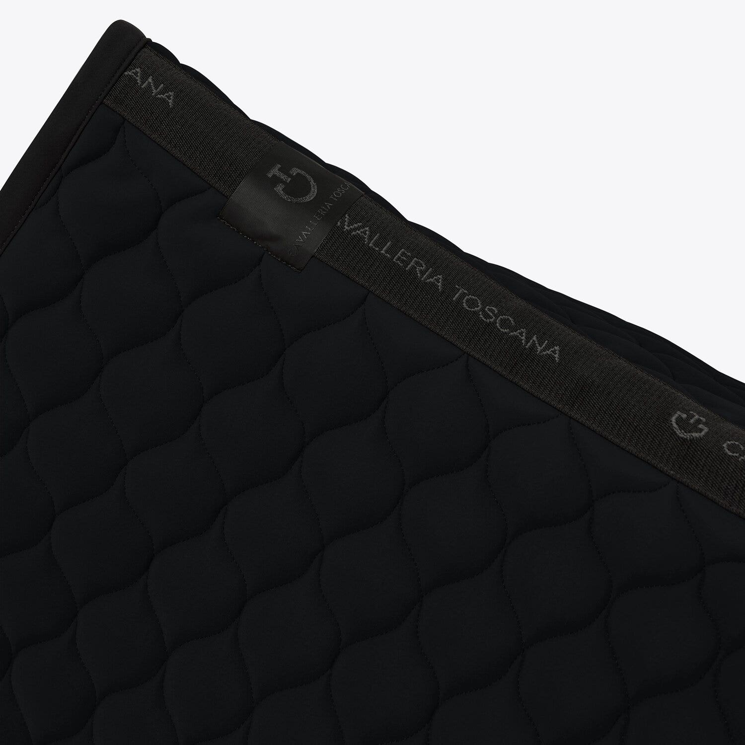 Cavalleria Toscana Circular-quilted jumping saddle pad BLACK/RED-3
