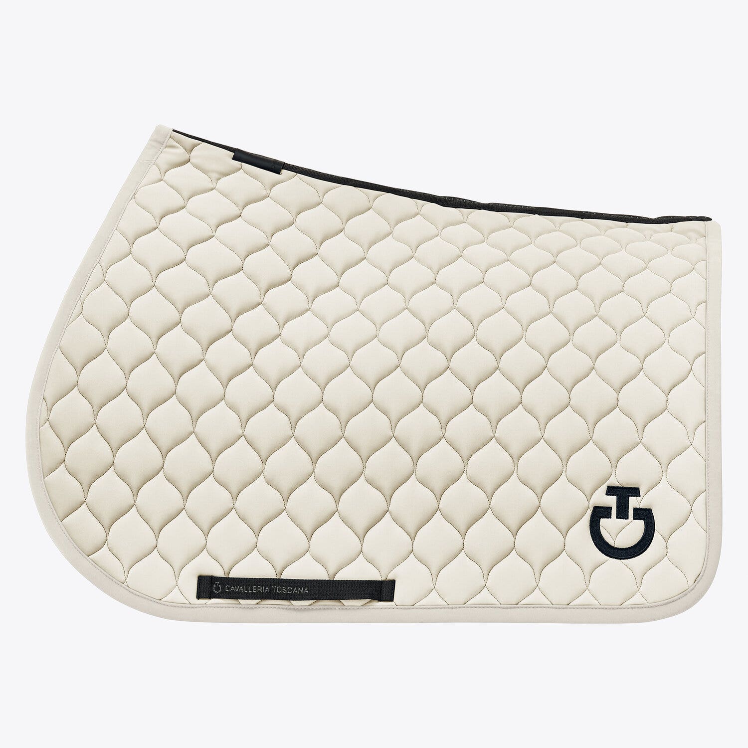 Cavalleria Toscana Cavalleria Toscana Jumping Saddle Pad with Circular Quilting BEIGE/BEIGE-1