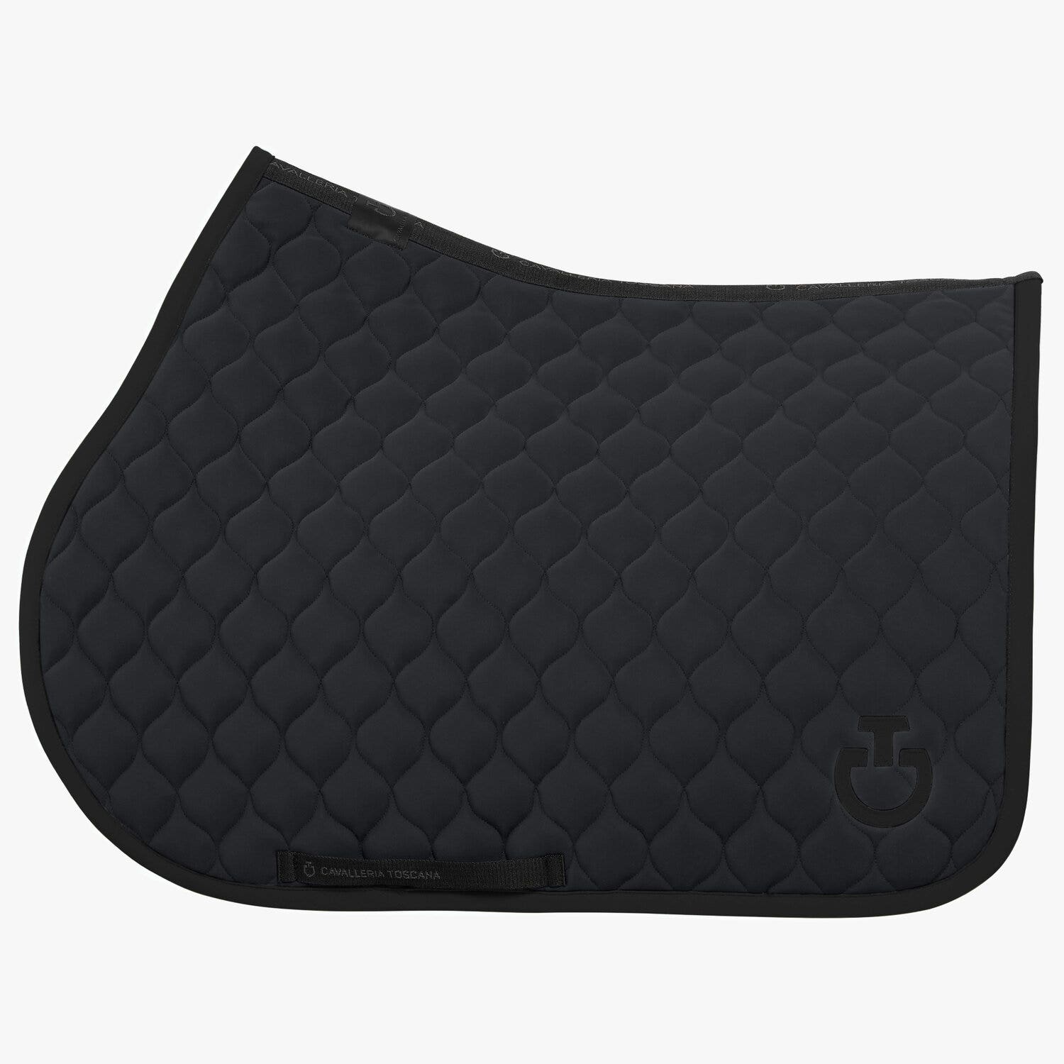 Cavalleria Toscana Cavalleria Toscana Jumping Saddle Pad with Circular Quilting CHARCOAL-1