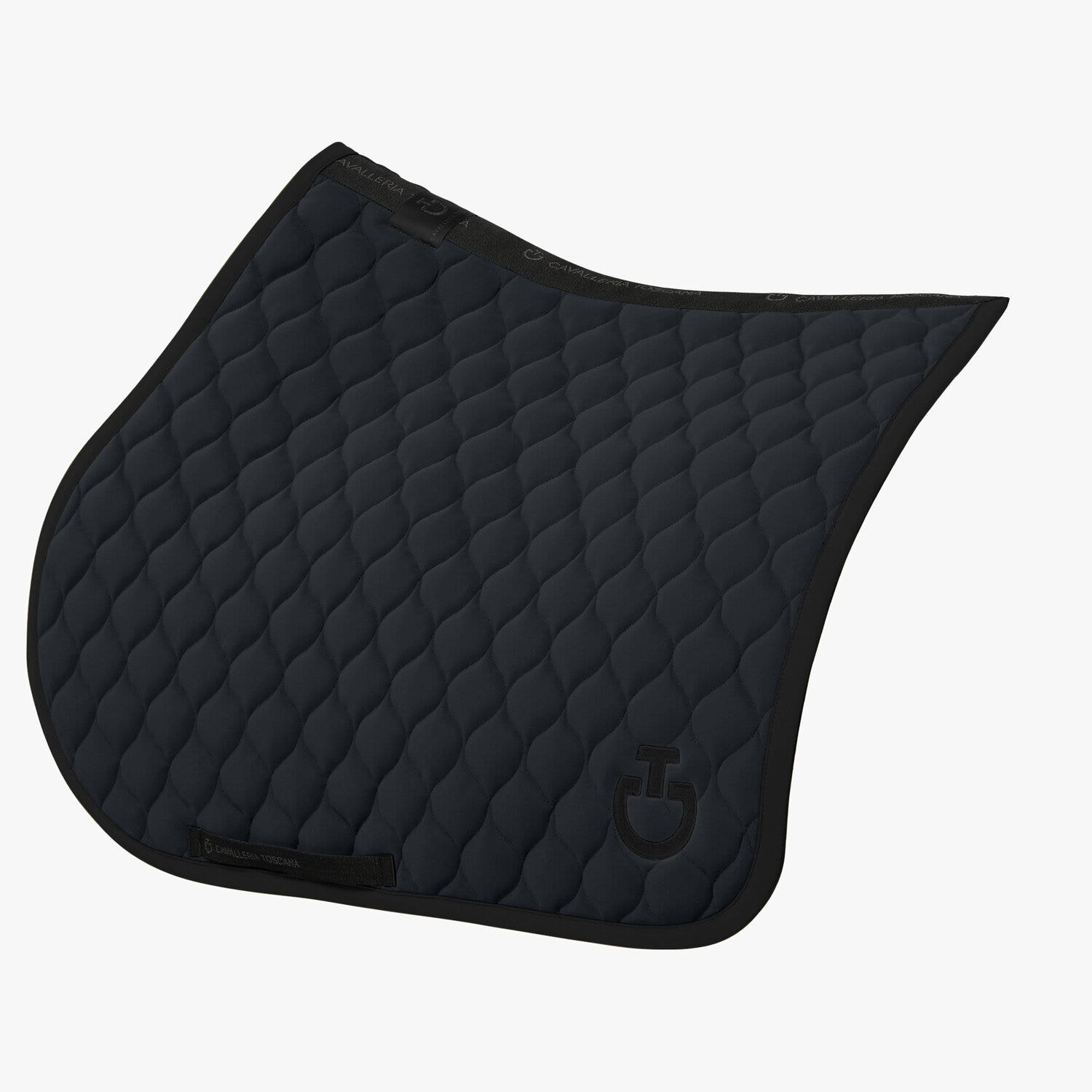 Cavalleria Toscana Cavalleria Toscana Jumping Saddle Pad with Circular Quilting CHARCOAL-2