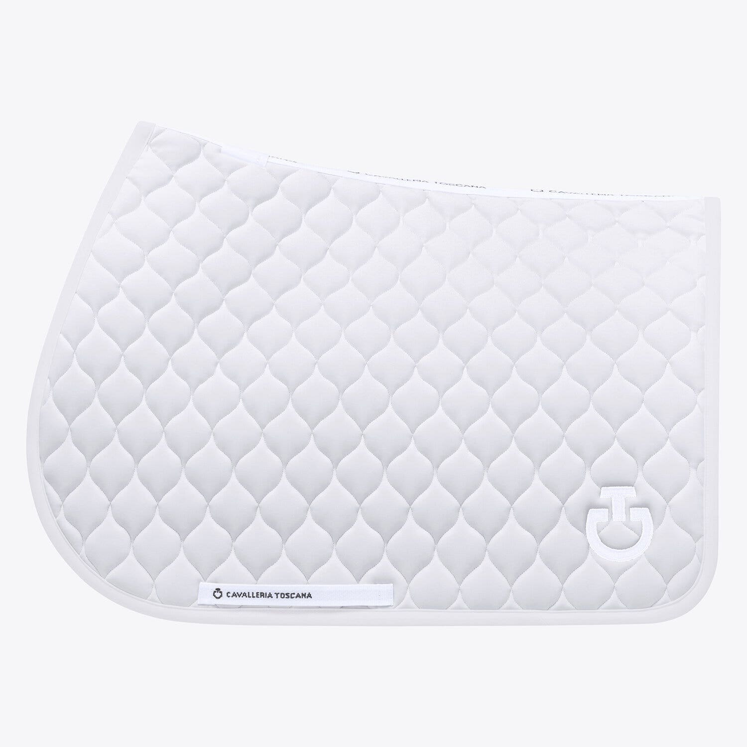 Cavalleria Toscana Cavalleria Toscana Jumping Saddle Pad with Circular Quilting LIGHT GREY-1