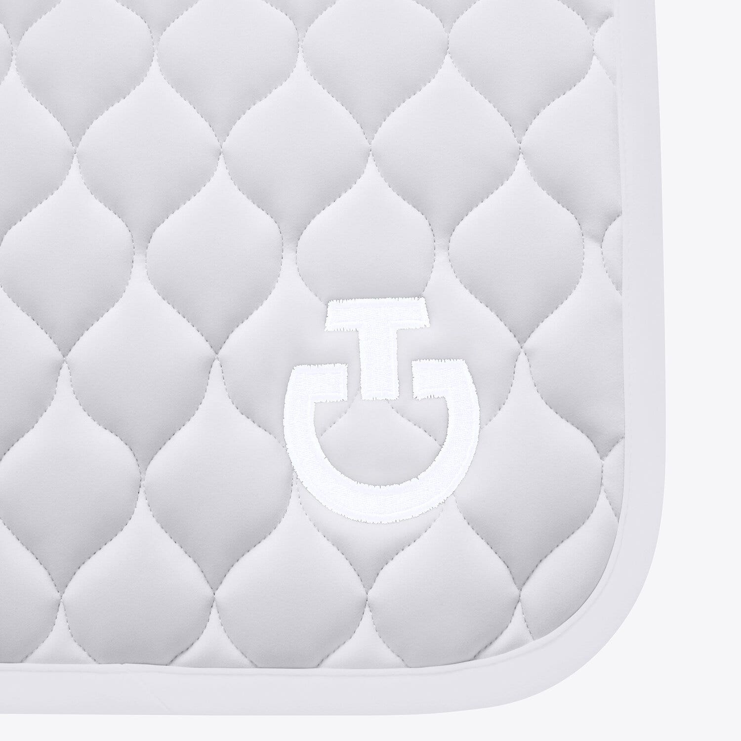 Cavalleria Toscana Cavalleria Toscana Jumping Saddle Pad with Circular Quilting LIGHT GREY-2