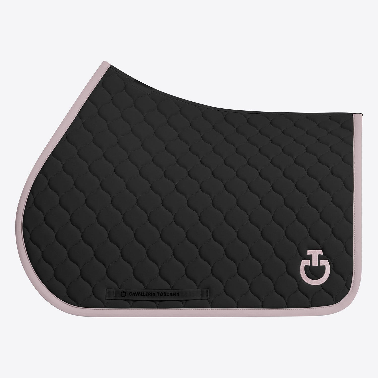 Cavalleria Toscana Cavalleria Toscana Jumping Saddle Pad with Circular Quilting BLACK/VIOLET ICE-1