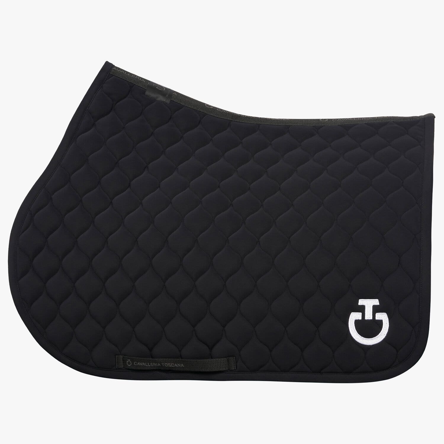 Cavalleria Toscana Cavalleria Toscana Jumping Saddle Pad with Circular Quilting BLACK-1