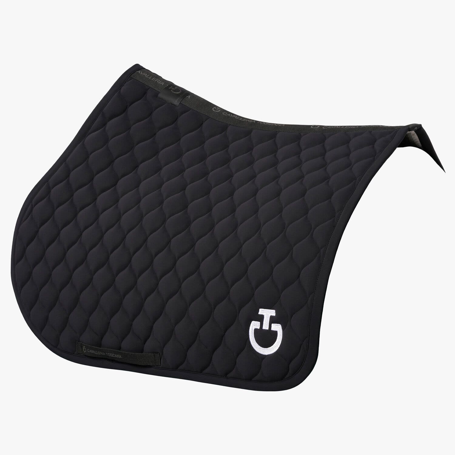 Cavalleria Toscana Cavalleria Toscana Jumping Saddle Pad with Circular Quilting BLACK-2