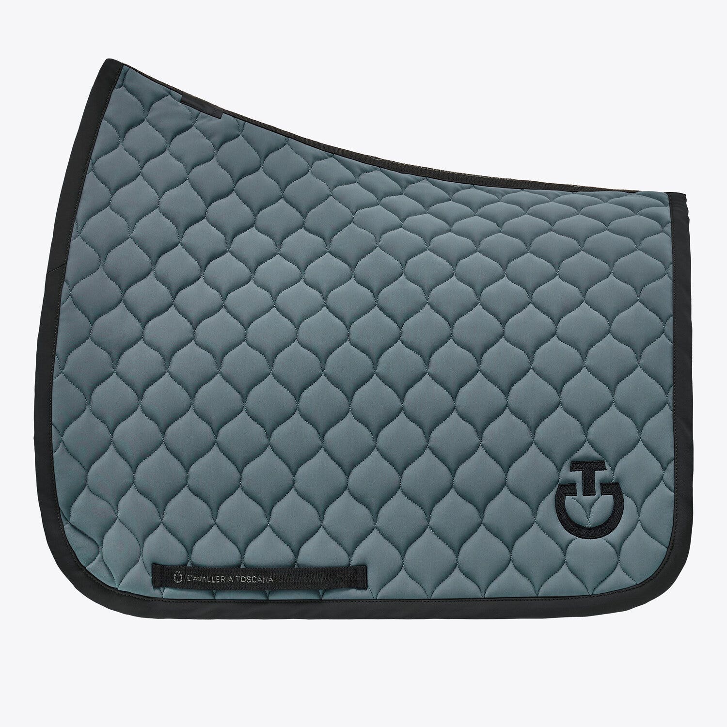 Cavalleria Toscana Circular-quilted dressage saddle pad PETROLEUM-1