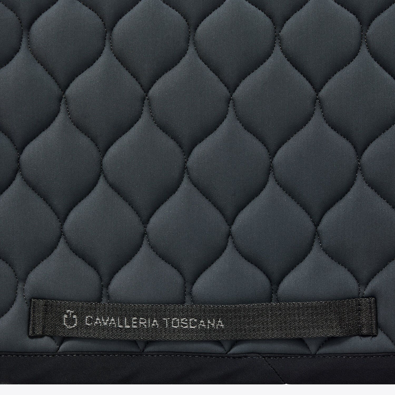 Cavalleria Toscana Circular-quilted dressage saddle pad CHARCOAL GREY-3