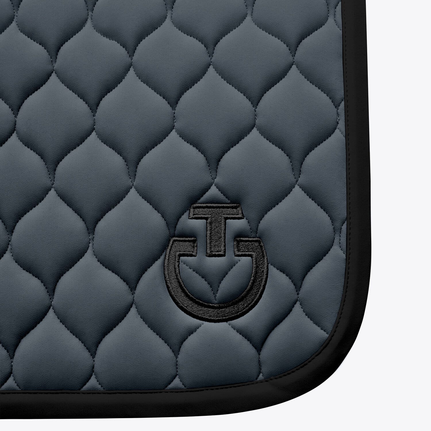 Cavalleria Toscana Circular-quilted dressage saddle pad DARK GREY/BLACK-3
