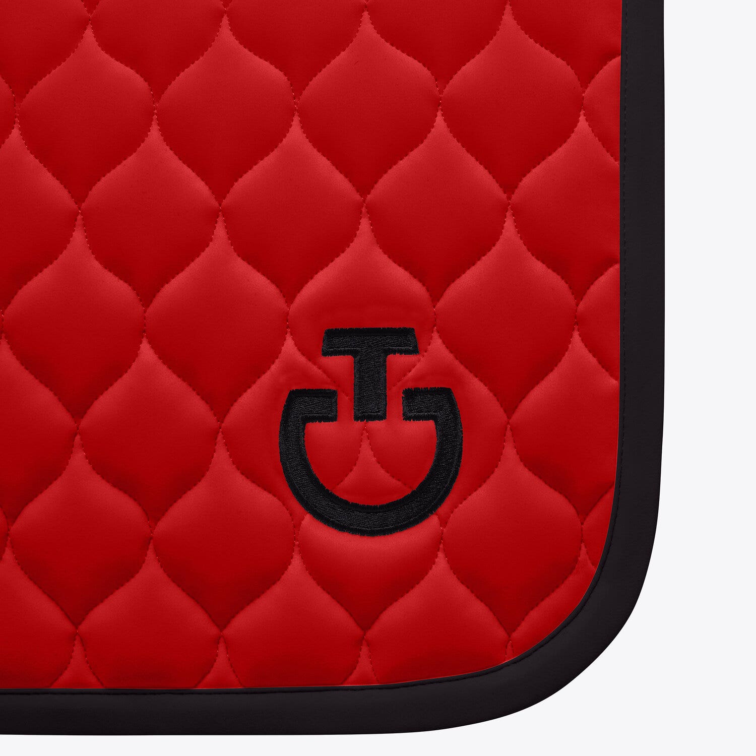 Cavalleria Toscana Circular-quilted dressage saddle pad RED/BLACK-2