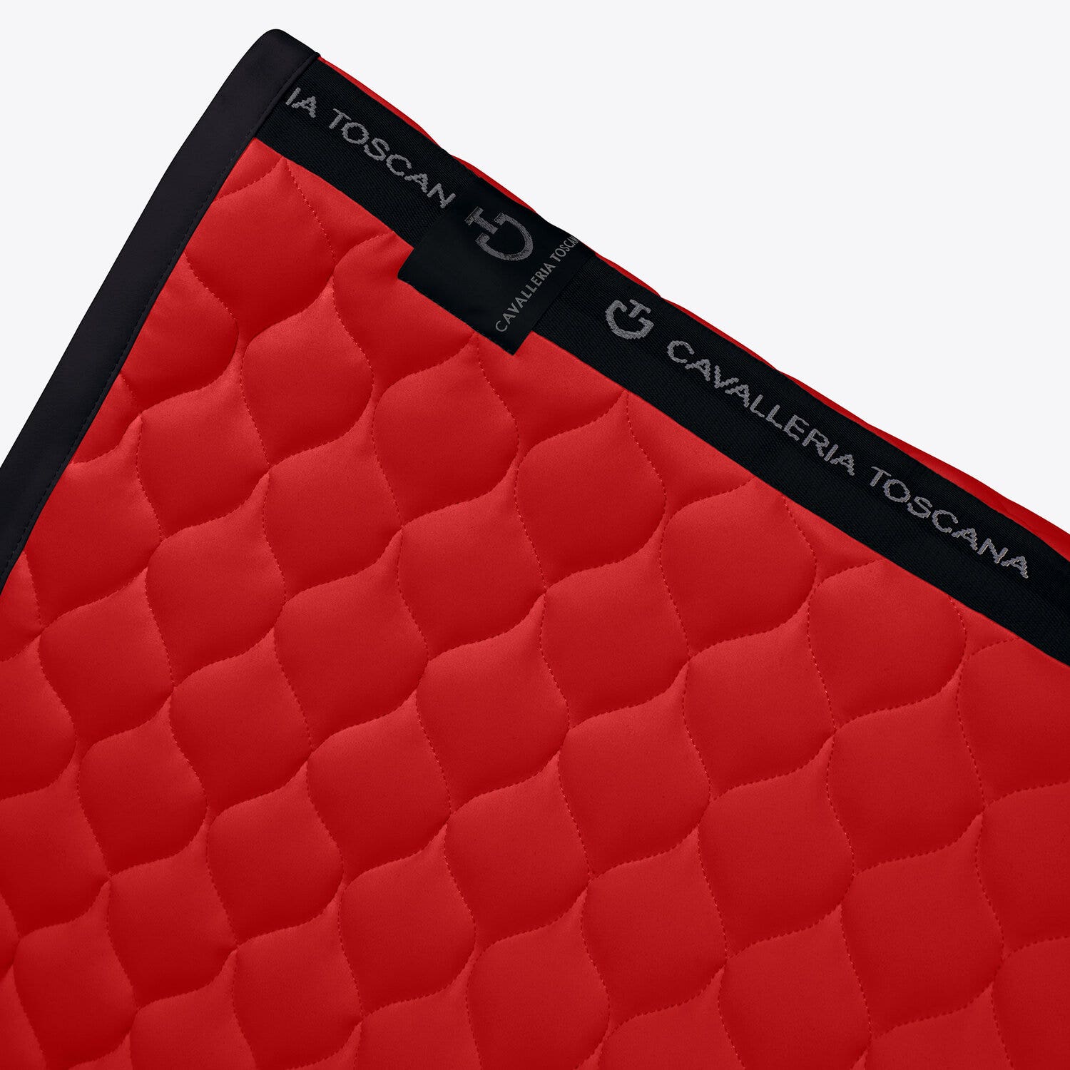 Cavalleria Toscana Circular-quilted dressage saddle pad RED/BLACK-3