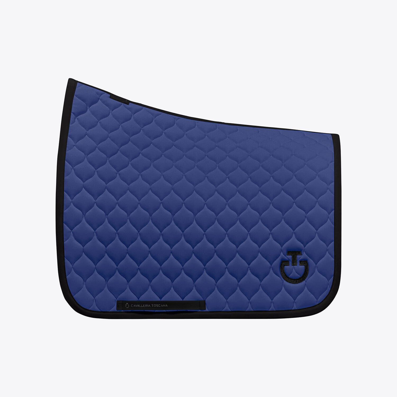 Cavalleria Toscana Circular-quilted dressage saddle pad ROYAL BLUE/BLACK-1