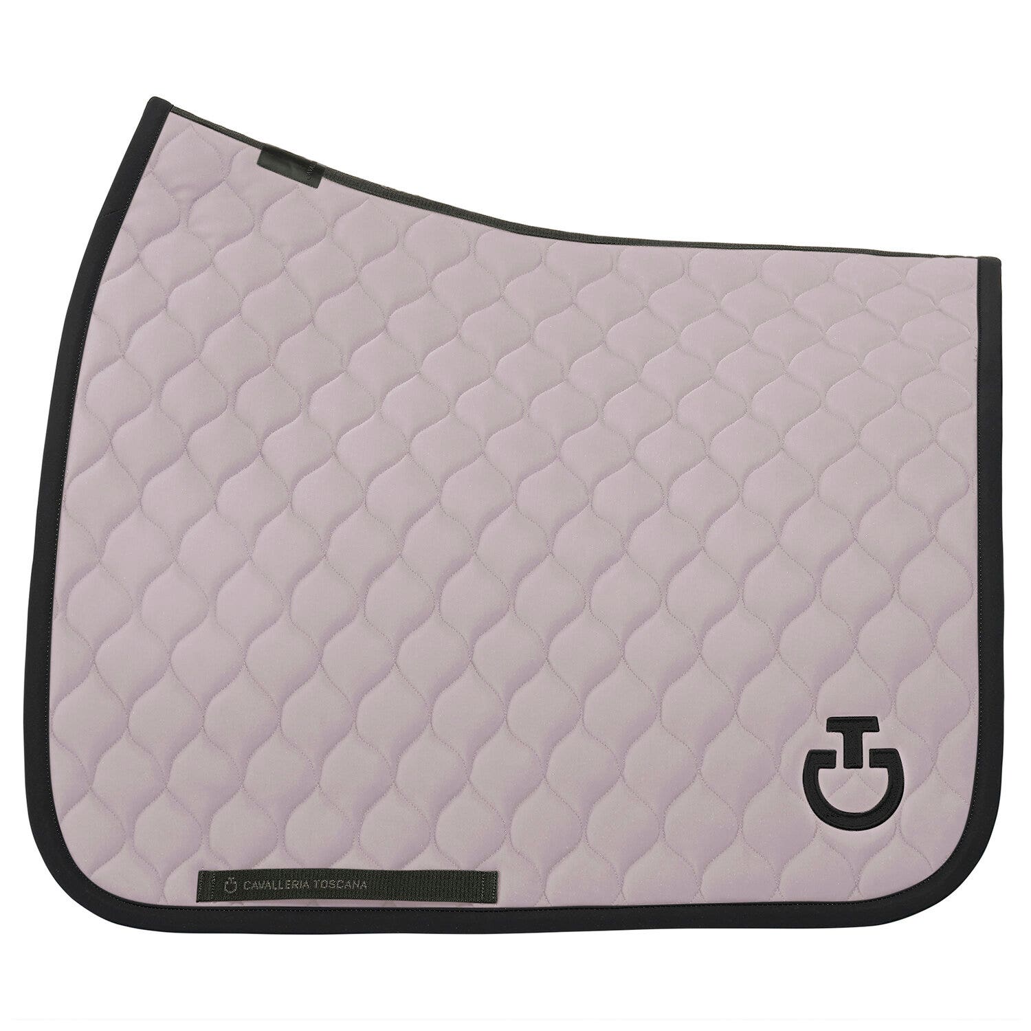 Cavalleria Toscana Cavalleria Toscana Dressage Saddle Pad with Circular Quilting VIOLET ICE/ BLACK-1