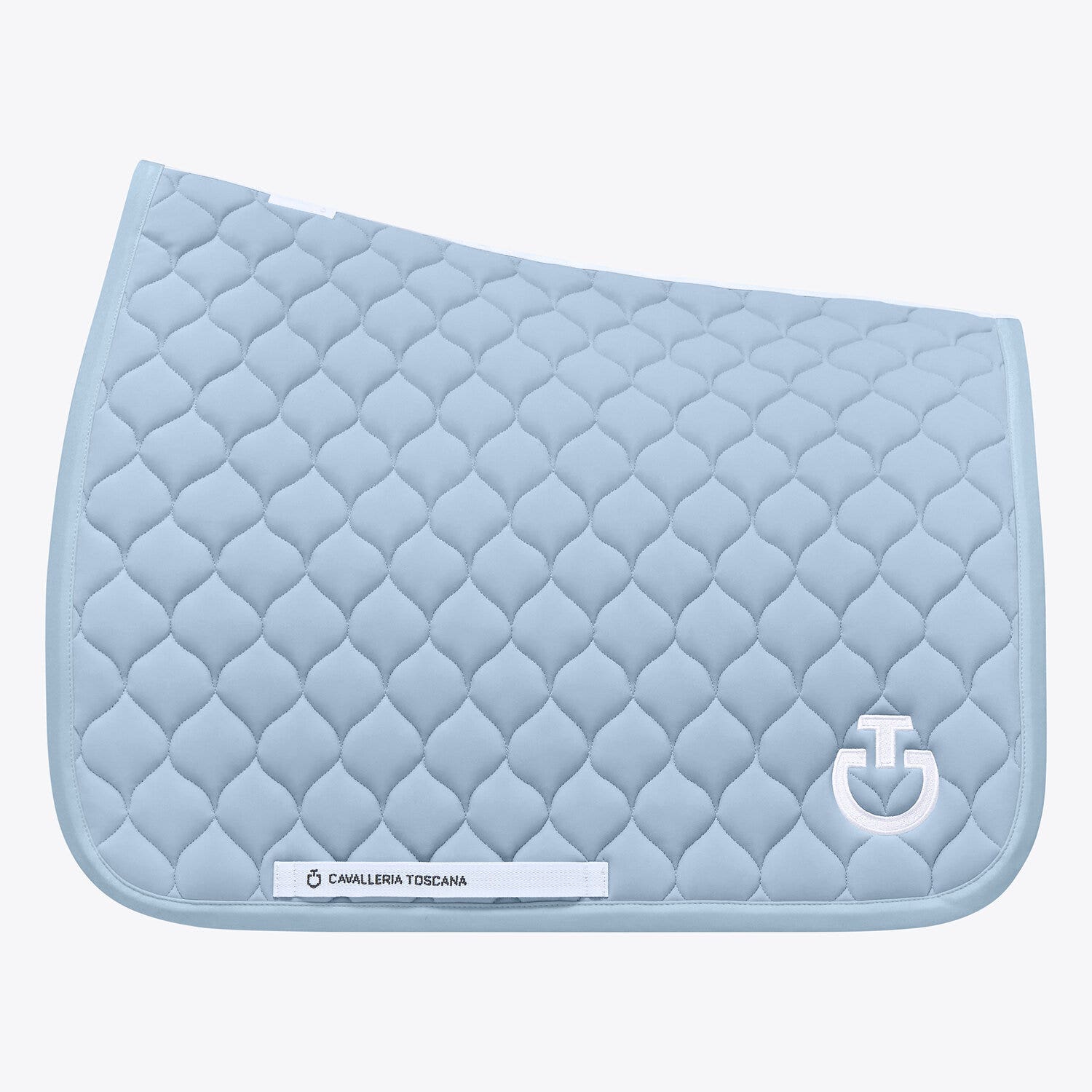 Cavalleria Toscana Cavalleria Toscana Dressage Saddle Pad with Circular Quilting BLUE FOG-1