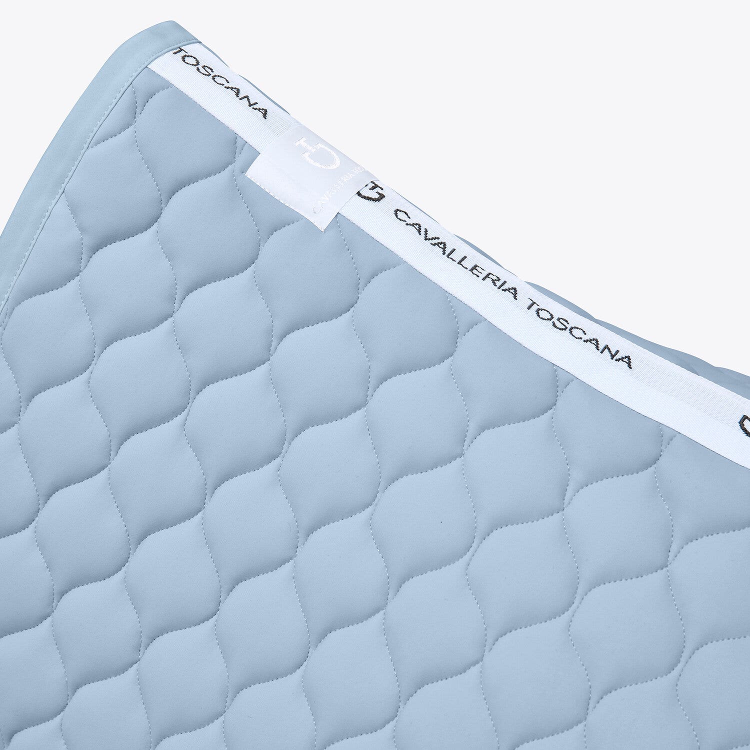Cavalleria Toscana Cavalleria Toscana Dressage Saddle Pad with Circular Quilting BLUE FOG-2