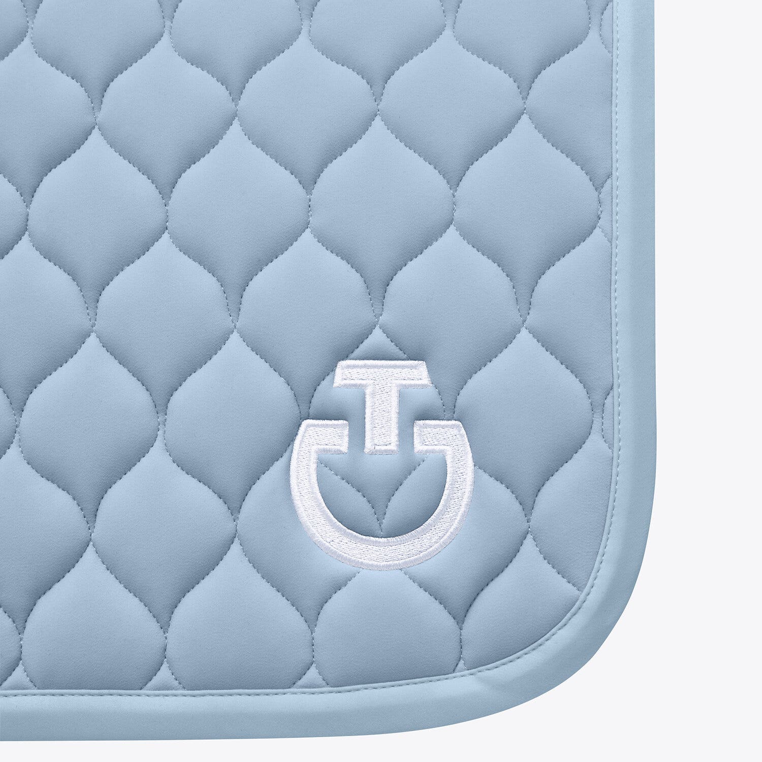 Cavalleria Toscana Cavalleria Toscana Dressage Saddle Pad with Circular Quilting BLUE FOG-3