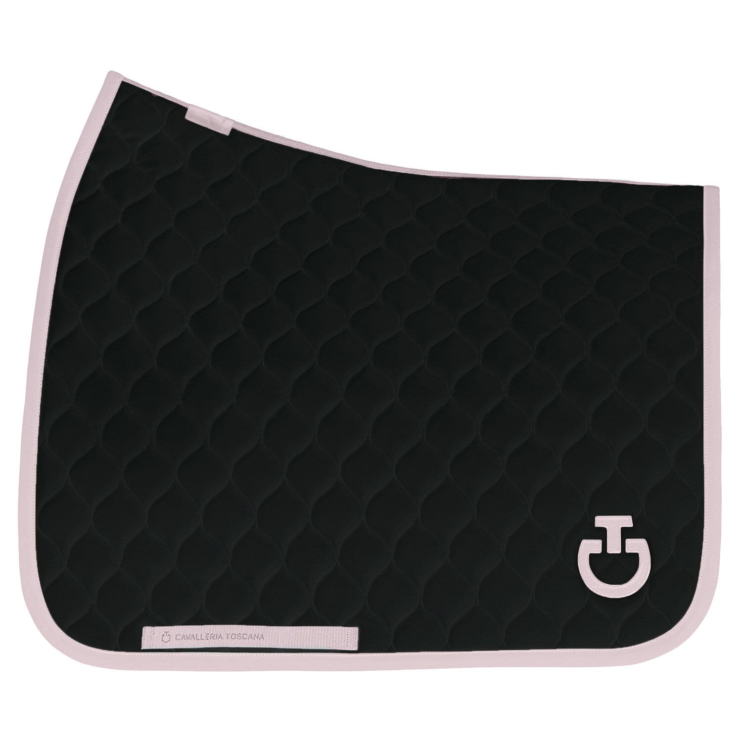 Cavalleria Toscana Cavalleria Toscana Dressage Saddle Pad with Circular Quilting BLACK/VIOLET ICE-1