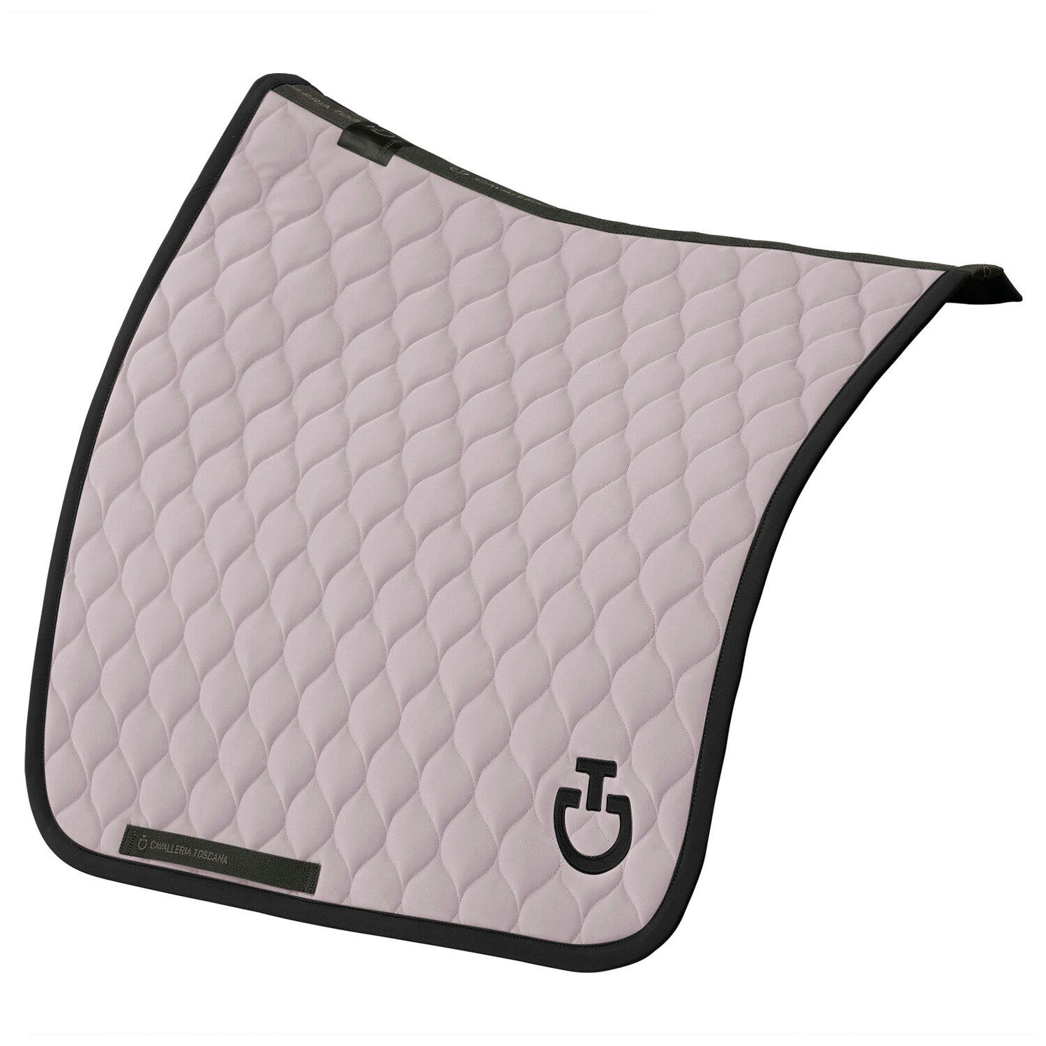 Cavalleria Toscana Cavalleria Toscana Dressage Saddle Pad with Circular Quilting BLACK/VIOLET ICE-2