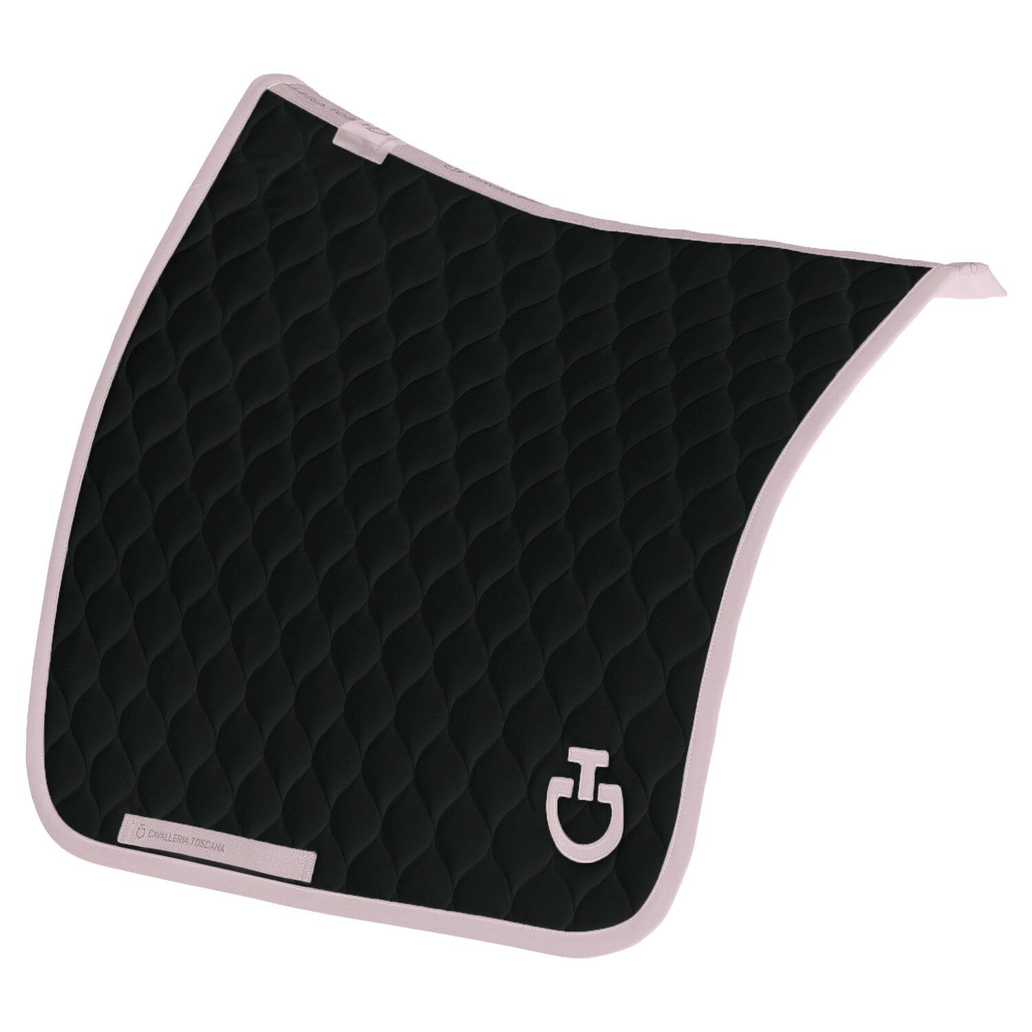 Cavalleria Toscana Cavalleria Toscana Dressage Saddle Pad with Circular Quilting BLACK/VIOLET ICE-2