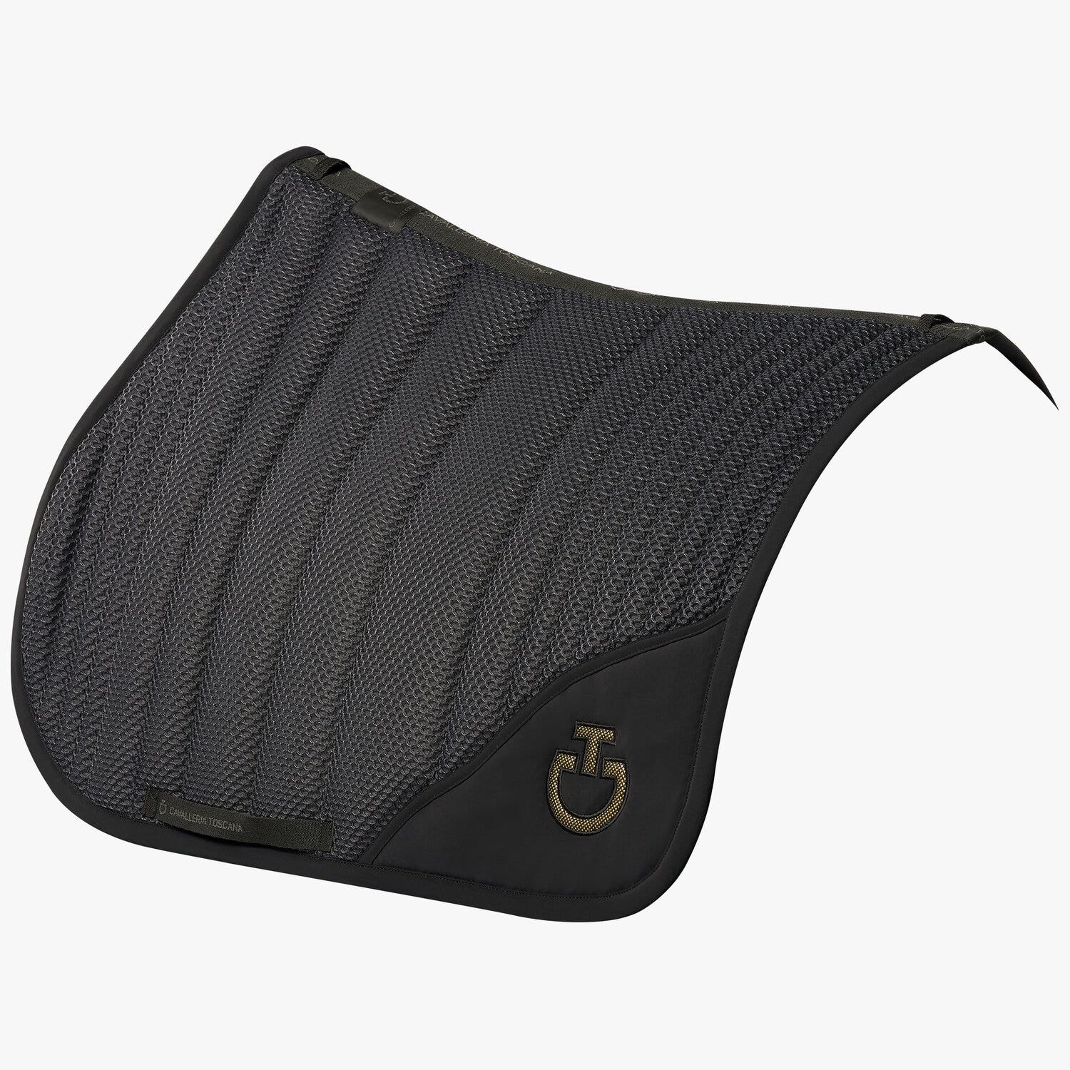 Cavalleria Toscana AIR jumping saddle pad ANTHRACITE GREY/GOLD-3