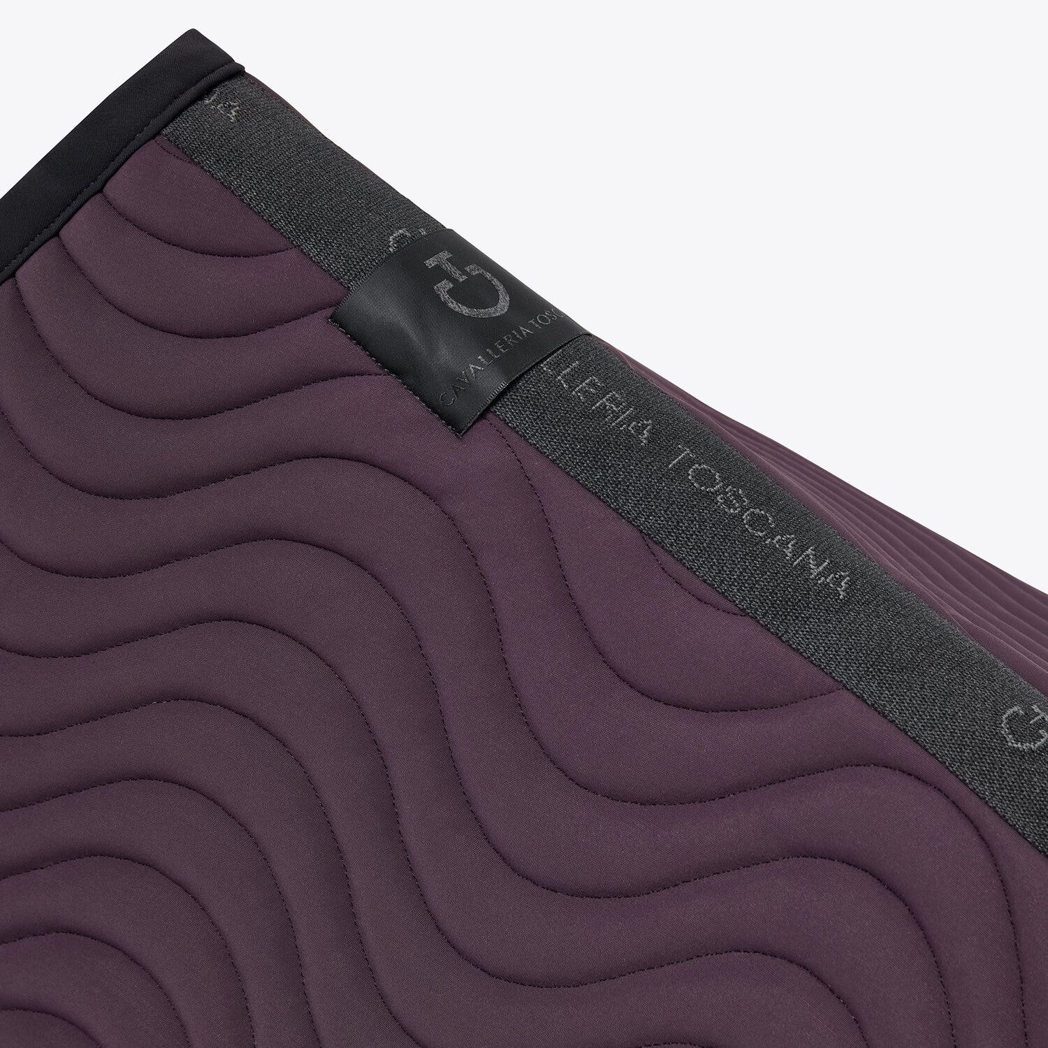 Cavalleria Toscana Quilted cotton jumping saddle pad DARK PURPLE-3
