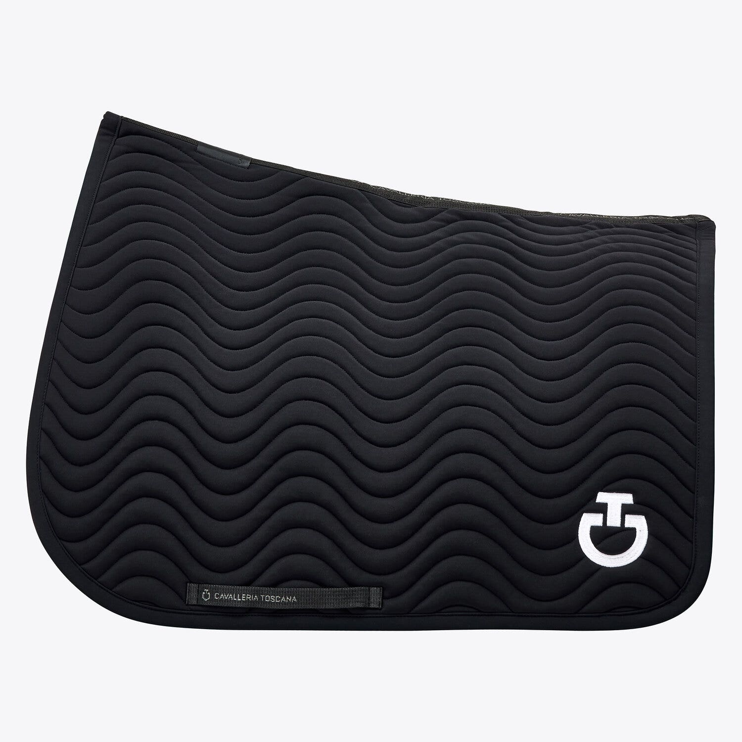 Cavalleria Toscana Quilted cotton jumping saddle pad BLACK-1