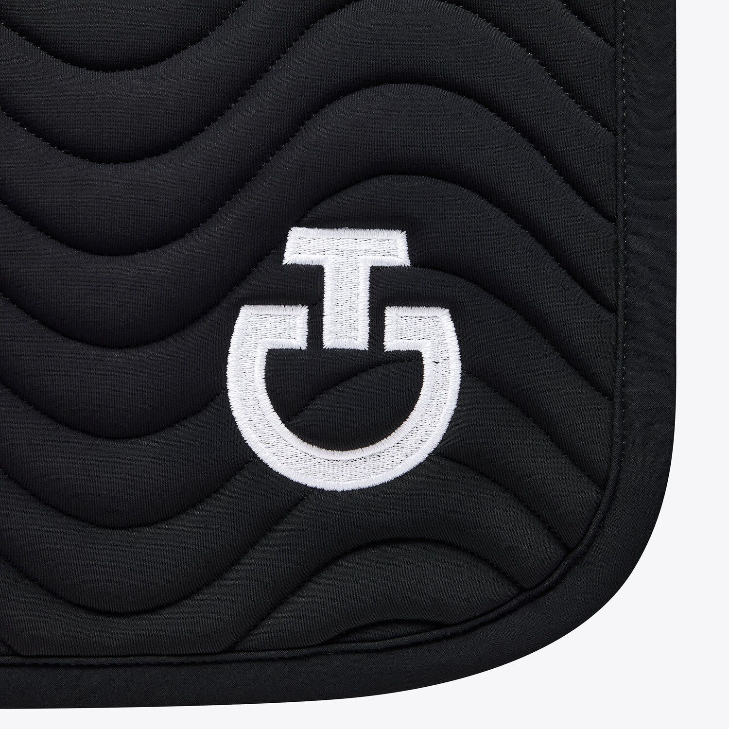 Cavalleria Toscana Quilted cotton jumping saddle pad BLACK-2