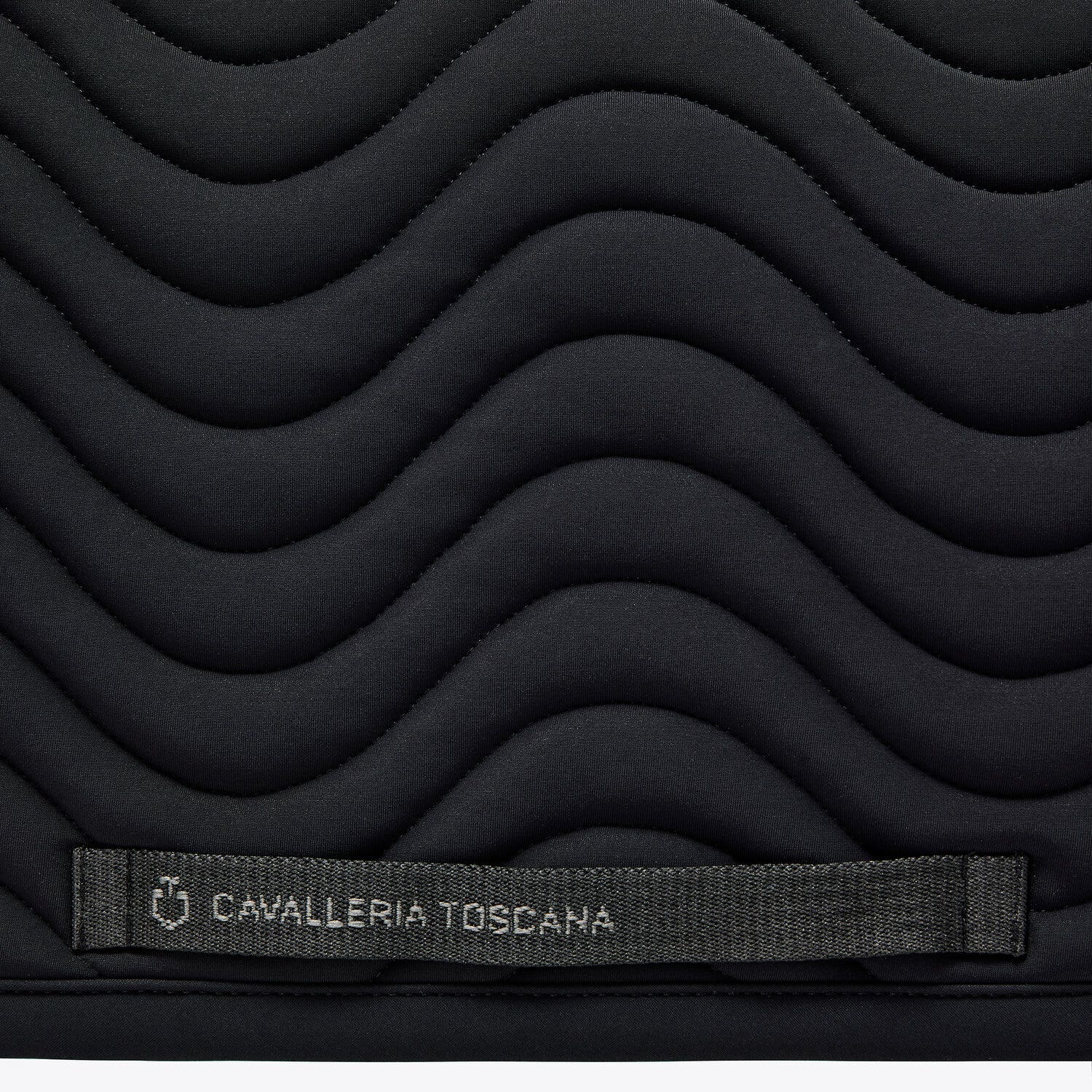 Cavalleria Toscana Quilted cotton jumping saddle pad BLACK-3