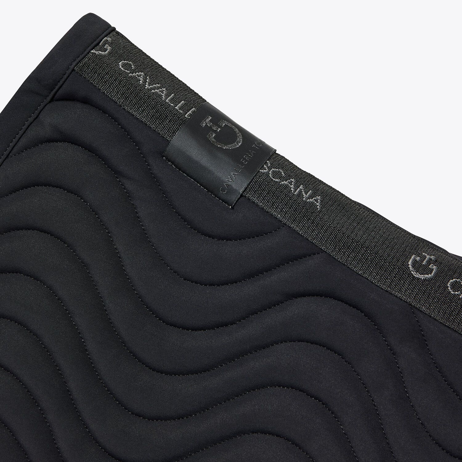 Cavalleria Toscana Quilted cotton jumping saddle pad BLACK-4