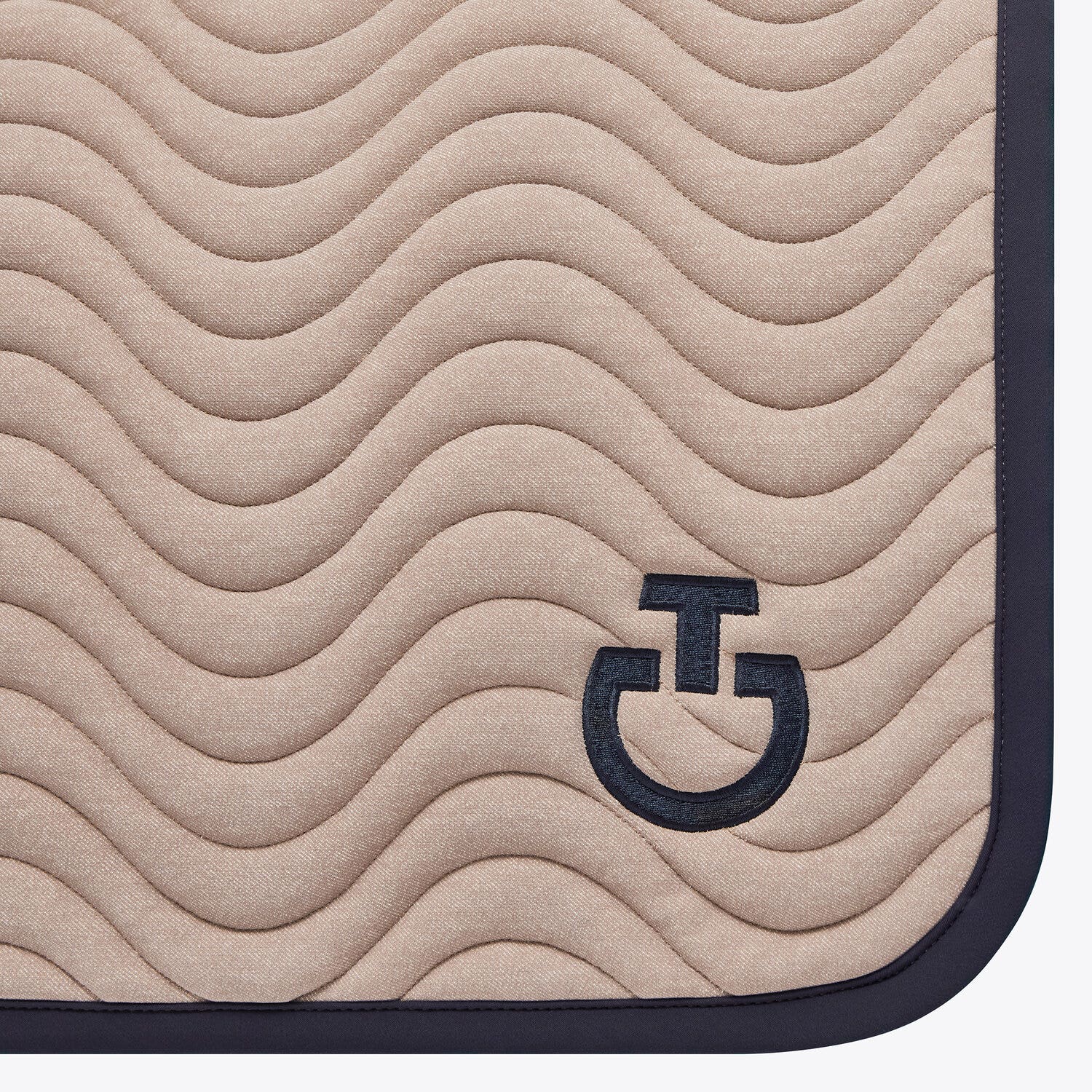 Cavalleria Toscana Quilted cotton jumping saddle pad BEIGE FANTASY-2