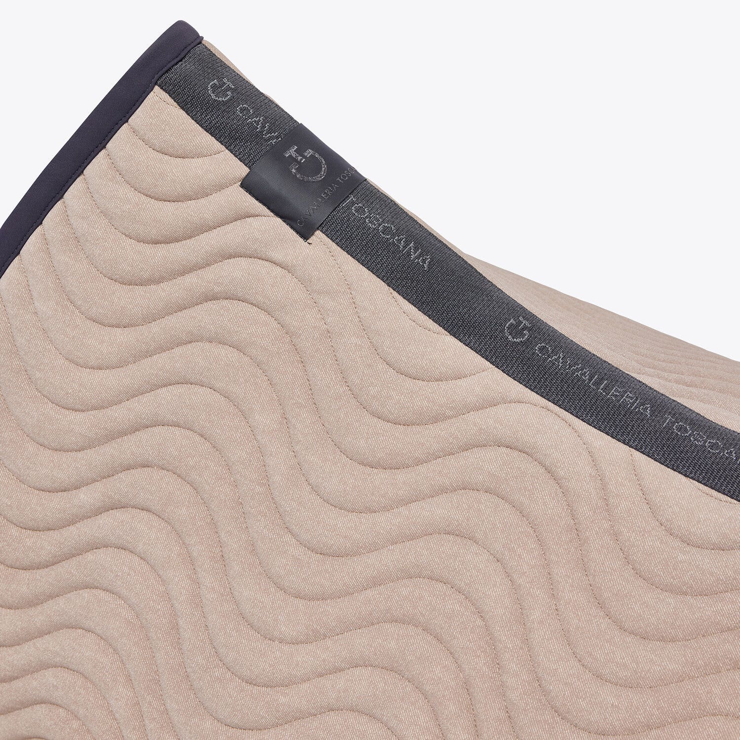 Cavalleria Toscana Quilted cotton jumping saddle pad BEIGE FANTASY-3