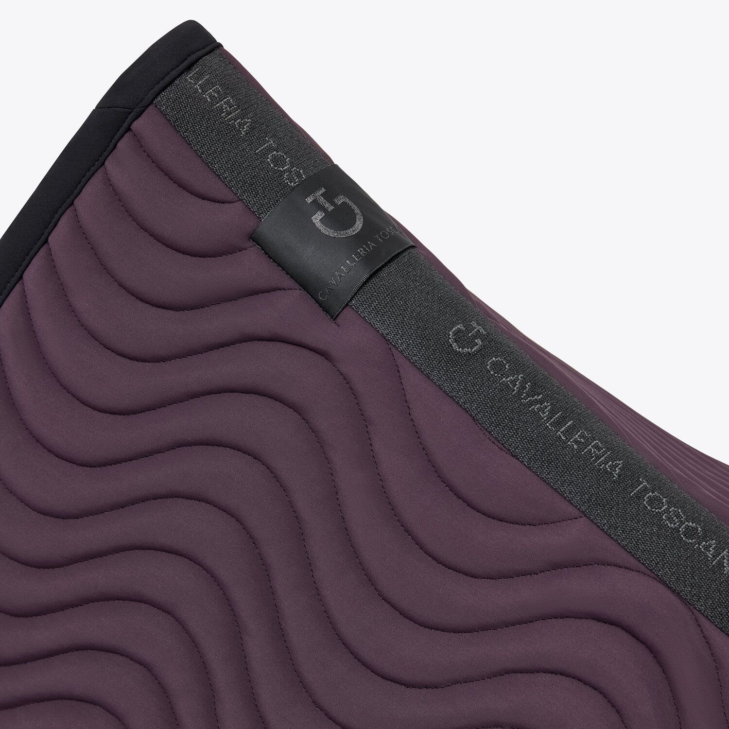 Cavalleria Toscana Quilted cotton dressage saddle pad DARK PURPLE-3