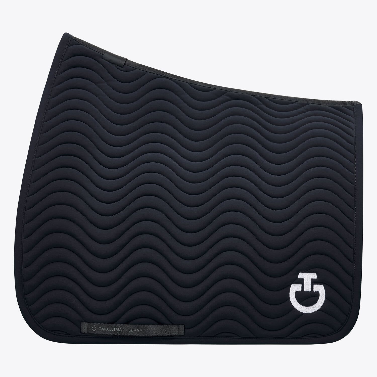 Cavalleria Toscana Quilted cotton dressage saddle pad NAVY-1