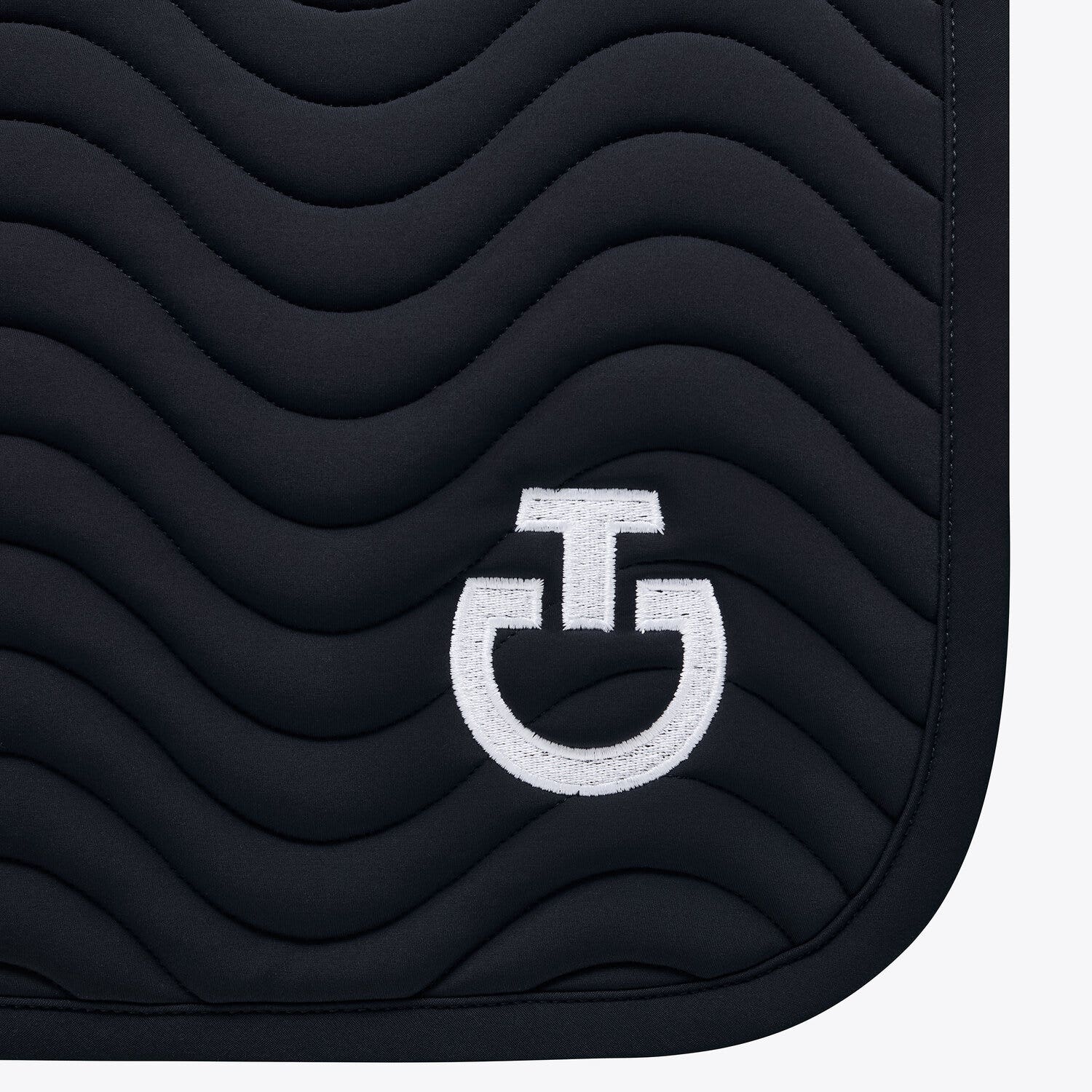 Cavalleria Toscana Quilted cotton dressage saddle pad NAVY-2