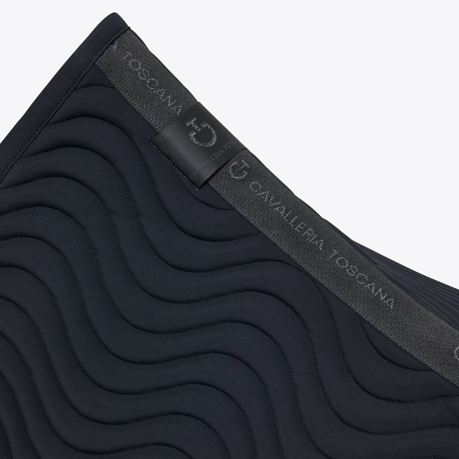 Cavalleria Toscana Quilted cotton dressage saddle pad NAVY-3