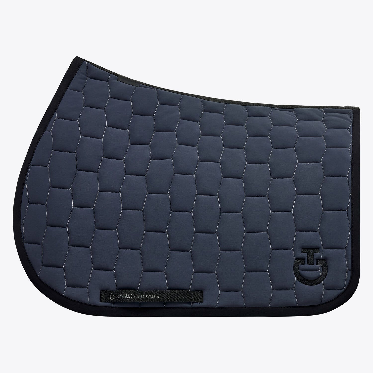 Cavalleria Toscana Quilted saddle pad ANTHRACITE GREY/BLACK-1