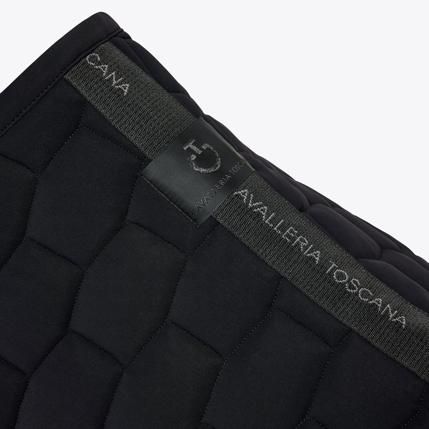 Cavalleria Toscana Quilted cotton saddle pad BLACK-3