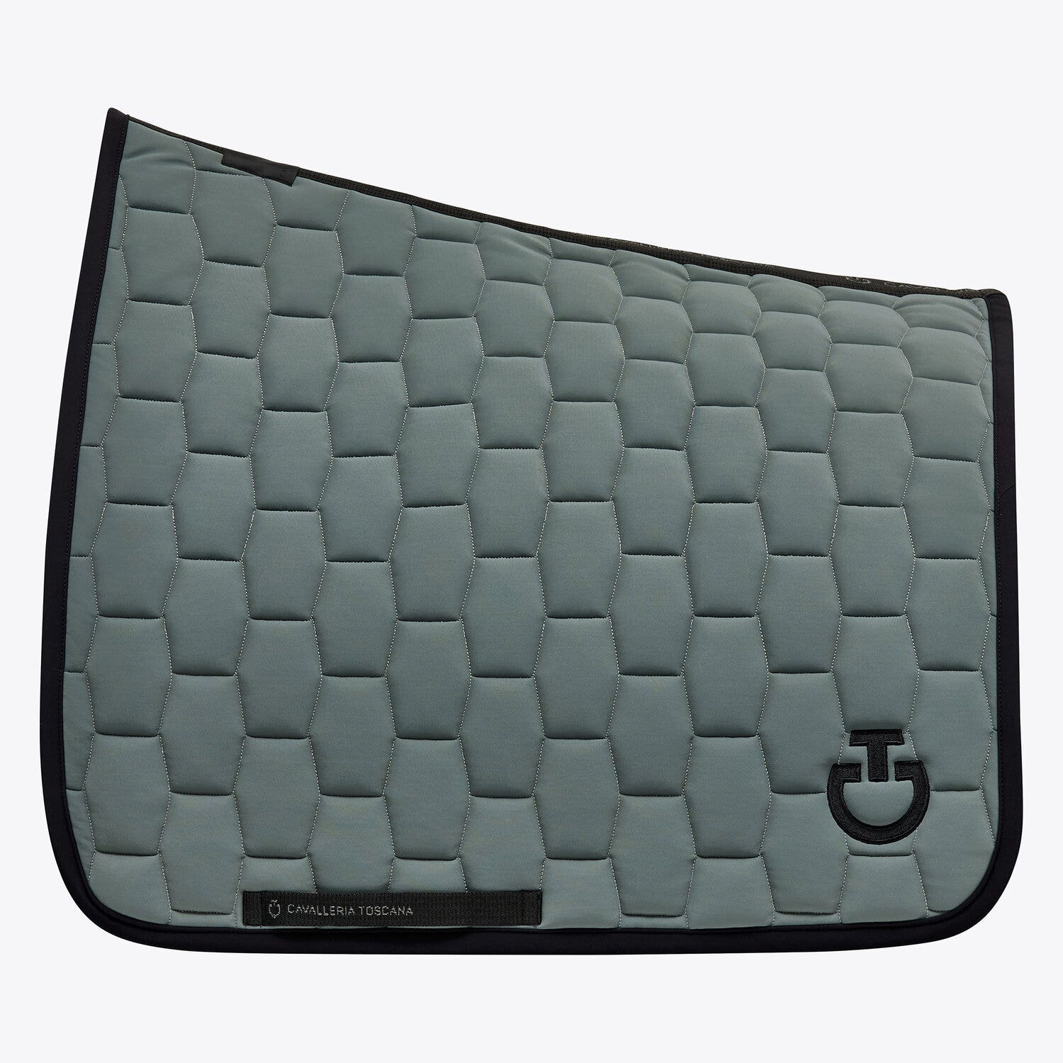 Cavalleria Toscana Quilted dressage saddle pad FOLIAGE GREEN/BLACK-1