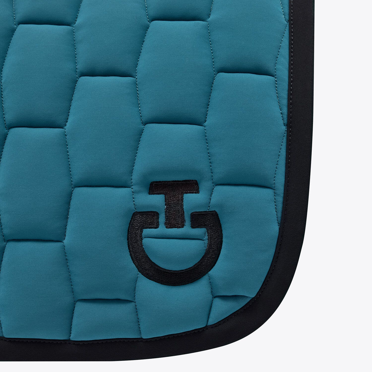 Cavalleria Toscana Quilted cotton dressage saddle pad DEEP SEA BLUE-2