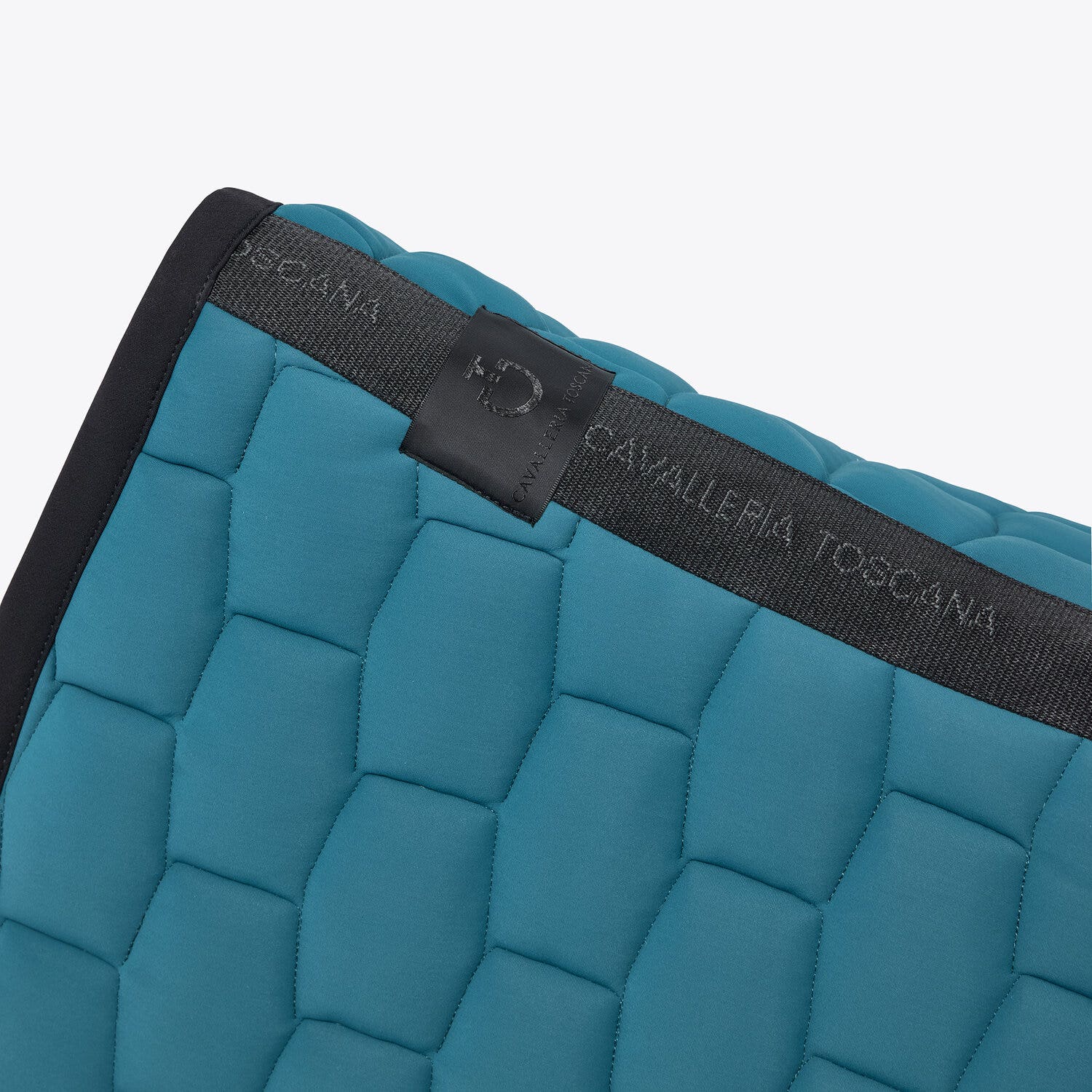 Cavalleria Toscana Quilted cotton dressage saddle pad DEEP SEA BLUE-3